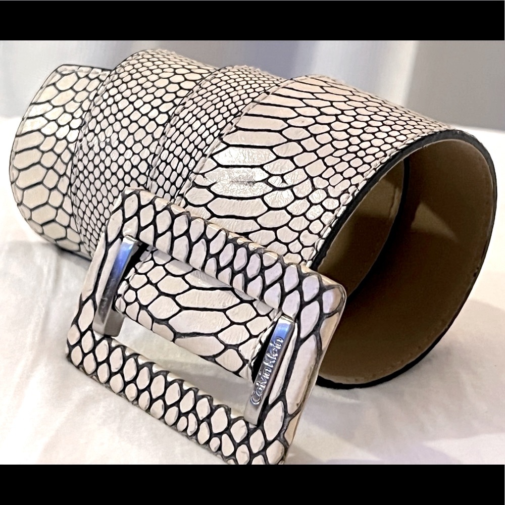 ⭐️ CALVIN KLEIN ⭐️ VINTAGE WAIST BELT GENUINE LEATHER SIZE SMALL - Picture 11 of 16